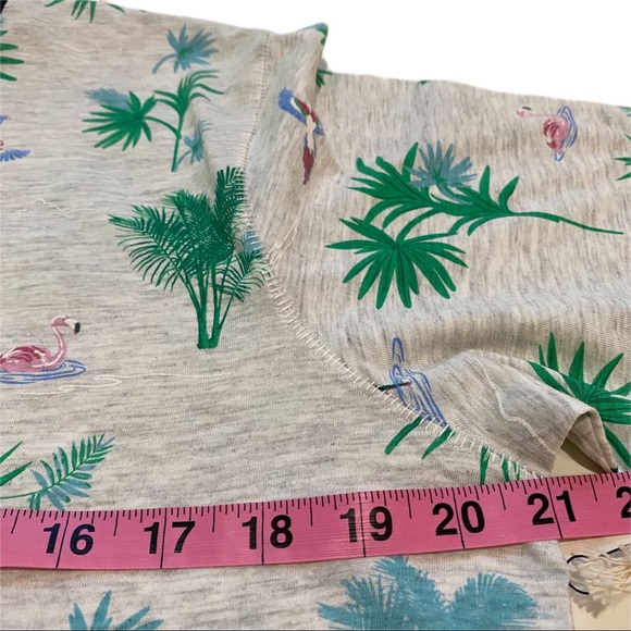 Free Planet Eco Friendly Organic Cotton Tropical Palm Flamingo Parrot T-shirt - Picture 3 of 8